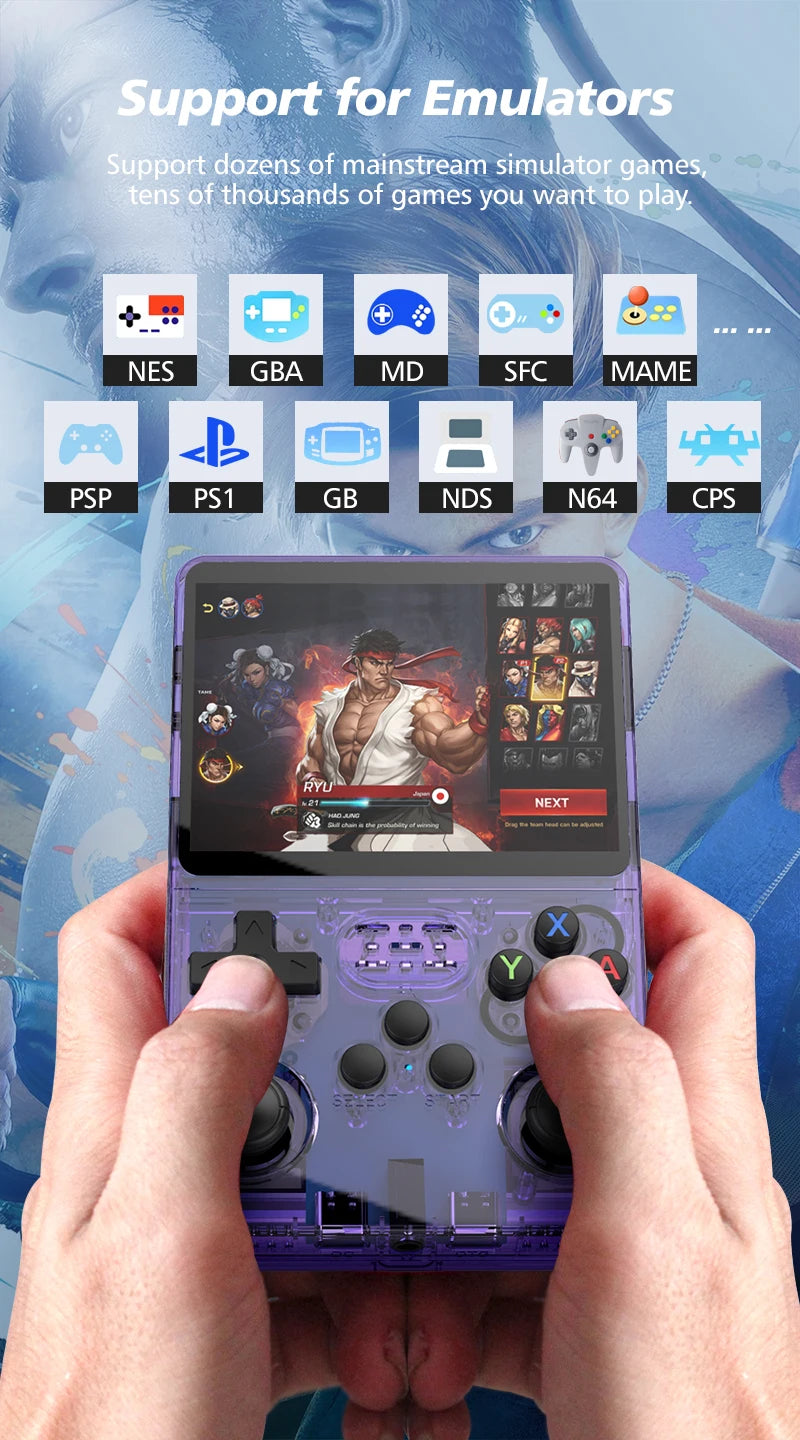Consola de videojuegos portátil Retro R36S de 128GB