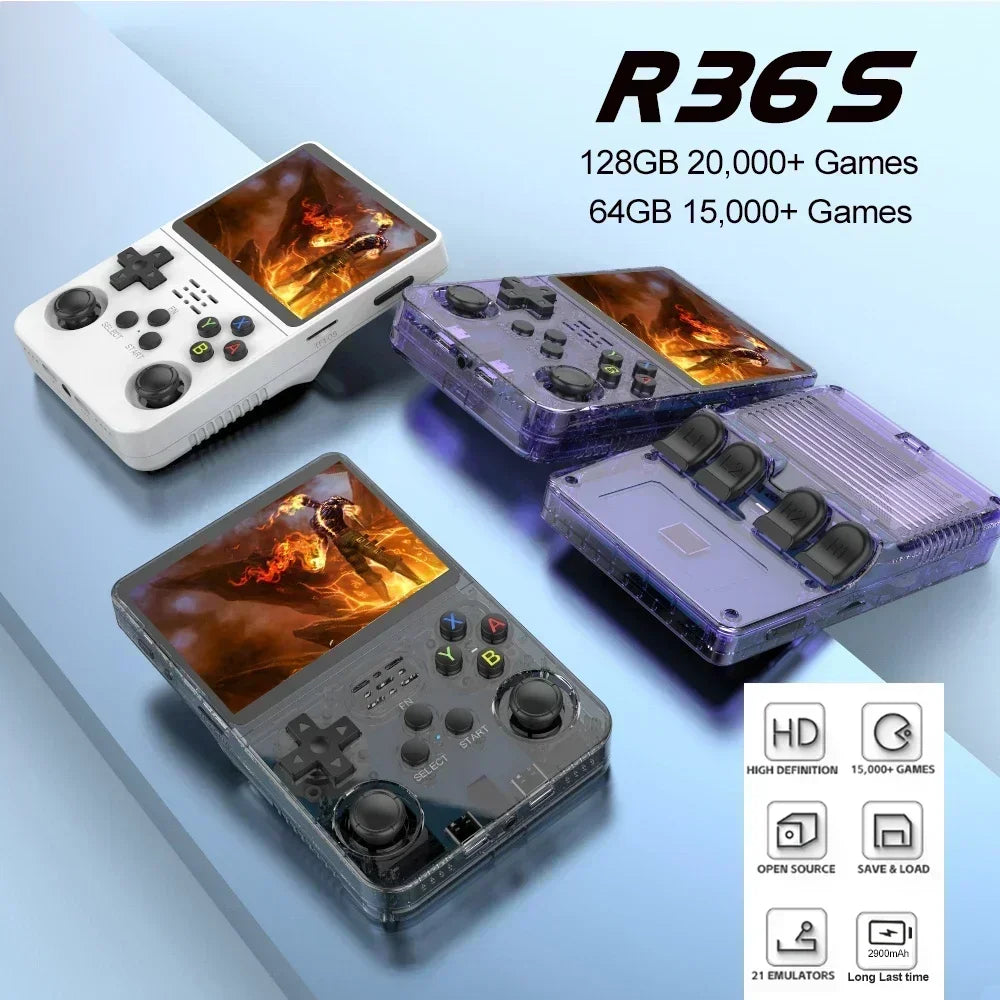  R36S Retro Handheld Game Console Linux 